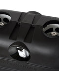 Dual 30Lb LP Propane Tank Cover For RVs And Travel Trailers Heavy Duty Black Plastic With Side Regulator Access Port And Individual Top Hatches Fits Two Tanks Easy Access For Camper And Recreational Vehicle