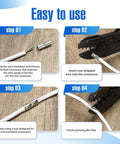 Easy to use steps for 600 Piece Non Insulated Ring Terminal Kit And Butt Fork Connectors Set For AWG 22 To 10 Copper Wire.