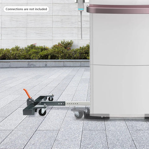 Heavy Duty Universal Mobile Base For Workshop Equipment Adjustable Steel Stand With Locking Casters in a garden setting