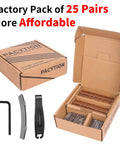 Open box showing 25 Pairs Beefed Up Sintered 4 Piston Metal Bike Brake Pads For Ebike And Electric Scooter Compatible With Shimano MT420