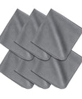 TENOC 6-pack gray microfiber cleaning cloths, 6x6 inches, for electronics and screens