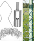 T Post Clips For Wire Fencing Kit With 500 Pcs Ez Twist Fence Ties And Free Drill Chuck Tool, 11 Gauge Galvanized Steel T Post Clips