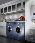 Home Run Liquid Propane Tankless Water Heater With Built In Recirculation Pumps Out Instant Family Ready Hot Water At 10 GPM in kitchen setup.