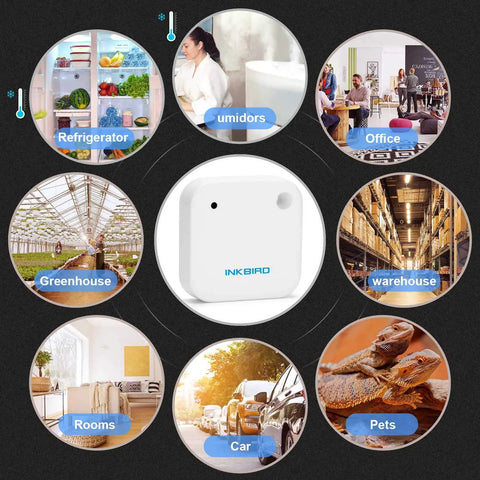 Wireless Temperature And Humidity Monitor With Bluetooth Sensor And App For Android And iOS Freezer Thermometer applications