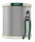 One Eighth Inch Stainless Steel Cable With Cutter, 7x7 Strands Construction, T316 Stainless Steel For Deck Railing Porch Fence String Lights