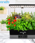 Indoor Hydroponic Herb Garden With 4000K Grow Lights Easy Control Panel Water Stick No Soil Mess Free Design growing herbs