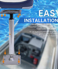 Boat Seat Swivel Mount With 360-Degree Rotation, Three Quarter Inch Steel Pin With Spring on boat pedestal in installation guide