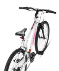 26 Inch Mountain Bike For Women And Men With 18 Speed Steel Frame And Suspension Fork V Brakes All Terrain MTB Bicycle For Trail Riding White