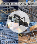 CUTPOY Handheld Electric Hydraulic Rebar Bender Portable 2 in 1 Steel Bar Bending Straightening Machine in use on job site.