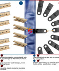 Heavy Duty Tarp Clips With Lock Grip Built Tough For Outdoor Use features and comparison with wooden clothespins.