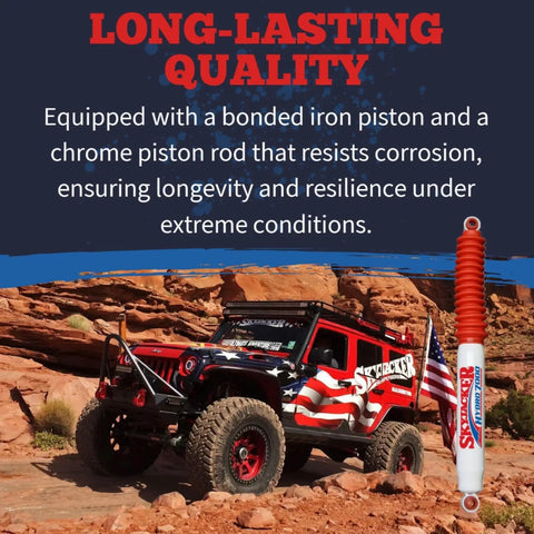 Jeep off-road with Hydro 7000 Series Front And Rear Hydraulic Action Shocks For 1973-1986 4WD K10 K15 K20 K25 Pickups.