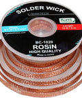 Desoldering Wick Copper Braided Solder Braid With Flux Ten Feet Long Two Point Five Millimeter Wide No Clean Rosin Flux Pro Grade Desoldering Wire For Circuit Boards And Electronics Repair