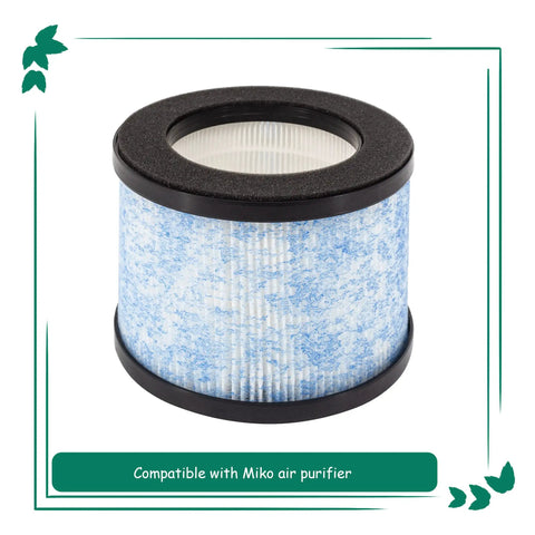 Two Pack C102 MA-04GB Filter Replacement For Miko MA-04GB And C102 IBuki And Okaysou AirMic4S Air Purifier, side view