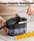 Odsd Handheld Steam Cleaner With 3 Level Steam Control For Home And Car Deep Cleaning Upholstery Tile Grout Heavy Duty Hot Vapor Mop Easy Handle Adjustment water tank filling with a glass on marble countertop.