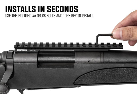 Picatinny Rail Mount For Remington 700 Short Action Rifles 0 MOA installation with torx key