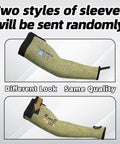 Core Arm Protection Sleeves S081 10 Pairs With Thumbhole, ANSI A5 Cut Resistant And Flame Resistant Welding Sleeves, two styles shown