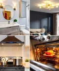 Interior settings using G9 Bulb 12 Pack Bi Pin 120V 40W Halogen Light Bulbs JC Type For Chandeliers Pendants Cabinets Bathrooms Warm White 2700K