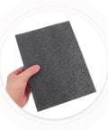 Hand holding Pearl Cotton Foam Sheets 2 Pack Ultra Tear Resistant Soft Cushioned Pads For Pro Packing, Shipping, And Crafting DIY Projects.