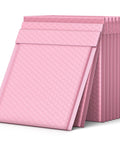 Stack of 8x10 light pink bubble mailers padded envelopes self sealing shipping bags 25 pack, water and tear resistant protection