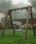 Wooden swing set with Four Pack Heavy Duty Swing Hangers With Screws And Bolts Included For Indoor Outdoor Use Up To 1250 Lbs Each.