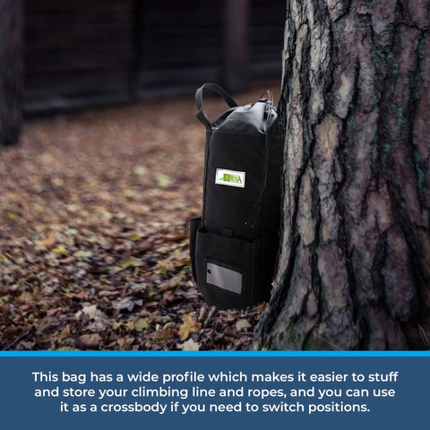 Rope Storage Bag For Rock Climbing Gear Bucket Style Backpack Waterproof 1000D Nylon Heavy Duty Arborist Equipment Organizer
