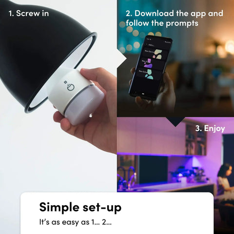 Lit Night Vision Color LED Bulb E26 Smart RGBW With 1100 Lumens Dimmable By Voice Or App, 550 Billion Color Steps, 1500K To 9000K White Range, Infrared For Clearer Security Camera Vision, 1 Pack