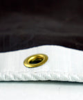HydraTarp Pro Heavy Duty 16 Mil Thick Waterproof Tarp Reversible White And Brown 16 X 20 Feet with brass grommet detail