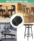 Image of Six Pack Round Tube Inserts With M8 Thread For 1 Inch Outer Diameter Plastic Tubing End Caps used in furniture and gym equipment.