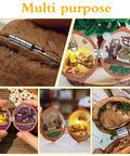 Multi-purpose miniatures using 100 pcs tiny silver hinges for crafts in walnut shells, showcasing various creative displays.