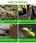 Steps to install Heavy Duty Landscape Fabric With Planting Holes 4 By 25 Feet Ground Cover For Gardens and Weed Barrier
