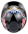 V-Gard Slotted Hard Hat with Fas-Trac Ratchet Suspension, Polyethylene Safety Helmet, ANSI Z89.1, American flag pattern on black