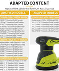 Replacement Sander Pad for RYOBI compatible models with detailed specifications and tool features.
