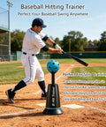 Baseball Batting Trainer Machine With Metal Frame For All Skill Levels And Ages Auto Throw Realistic Ball Launch Durable Training Kit For Solo Practice And Team Drills, adjustable baseball hitting trainer on field