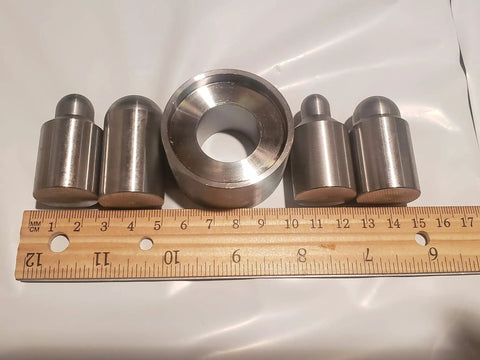 17 Degree Folding Die Set And Folding Cone 5 Piece Jewelry Making Tool For Coin Rings Self Centering Stainless Steel Hole Punch