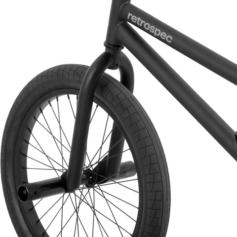 Front view of Dope Youth Freestyle BMX Bike with 20-inch wheel, U-brake, and durable steel frame.
