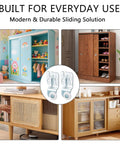 8 Pcs Top Hung Sliding Closet Door Roller Kit With 7/8 Inch Wheel Diameter for various wardrobe and cabinet doors