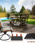 Ten Piece Black Patio Chair Spring Plates Swivel Rocker Replacement Sling Repair Kit Tough Backyard Furniture Fix To Bring Those Old Seats Back In Full Swing Naturally on a patio.