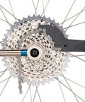 Beefy Sprocket Remover And Chain Whip Tool For Mountain And Road Bikes on 12-speed cassette, close-up view, durable metal
