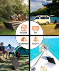 Two Pack Portable Folding Solar Panel Stand No Fixed Install Required Sturdy Lightweight Design used on RV Camping Yacht