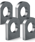 4-Piece Weld-On Shackle Clevis Mounts Set for Heavy Duty Tie-Down Straps, 3/8 Inch Thick Steel Clevis Brackets with 1-1/8 Inch Holes