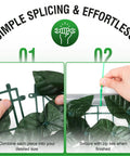 Steps for installing Dope Privacy Fence Screen Ivy Wall Backdrop 120x60 Inch With 18 Mini Hedge Panels using zip ties.