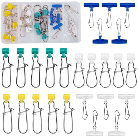 Heavy Duty Fishing Line Sinker Slides Kit With Duo Lock Snaps For Catfishing Rigs 25 Pcs Sinker Line Connectors For Saltwater And Freshwater Bottom Fishing 5 Color Options