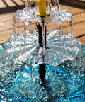 Solar Powered Hanging Bird Bath Fountain With Cascading Water For Outdoor Gardens And Patios No Wiring Needed