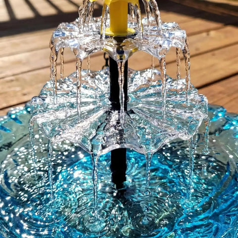 Solar Powered Hanging Bird Bath Fountain With Cascading Water For Outdoor Gardens And Patios No Wiring Needed