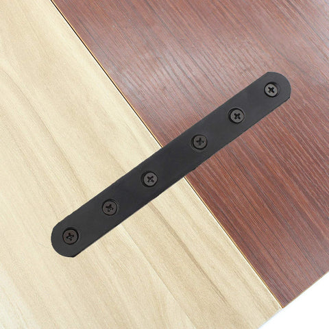 4 Pack Flat Mending Plate For Wood Ulifestar Black Iron Flat Straight Brace Brackets Metal Repair Fixing Wood