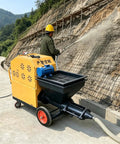 Heavy Duty Construction Wall Render Spraying Machine, Cement Mortar Plaster Sprayer Pump used for spraying cement on rocky surface.