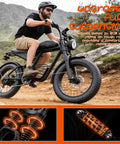 Electric Fat Tire Bike For Adults With Dual Peak 1500W 3000W Motor 35 MPH Top Speed 20 By 4 Fat Tires on dirt trail