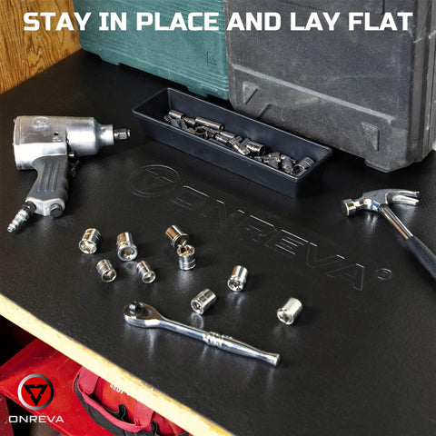 Heavy Duty Tool Box Liner 14 Inch Wide By 20 Feet Thick Non Slip Drawer Foam Mat For Rolling Tool Chest Cabinet Black Rubber.