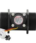 Go-To 1.5 Inch Water Flow Meter With Hall Effect Sensor Switch Pulse Output 10-150 LPM Waterproof Durable Flow Sensor