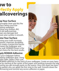 Pro977 Ultra Prime Wallpaper Primer For Wallcoverings And Drywall tutorial with woman brushing wall for preparation.